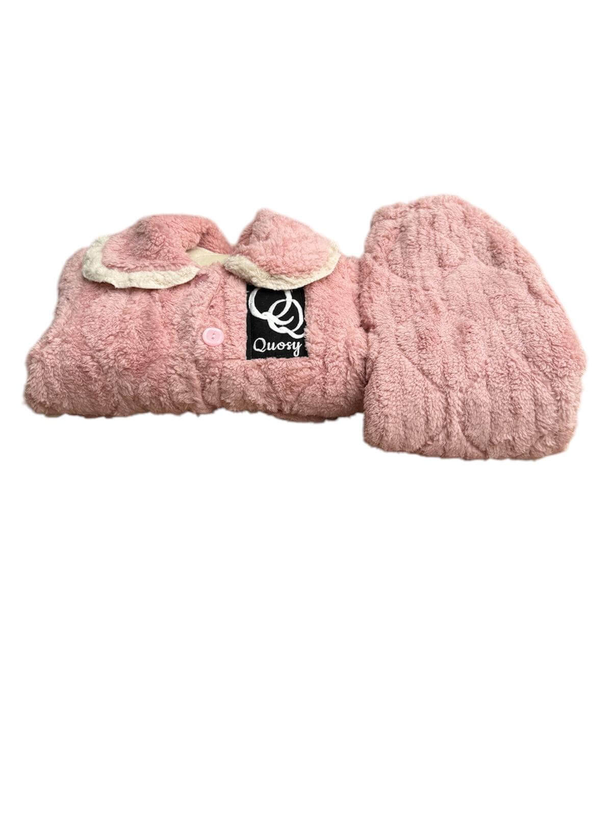 Quosy Suit in Baby Pink, featuring innovative warmth technology and breathable comfort for kids.